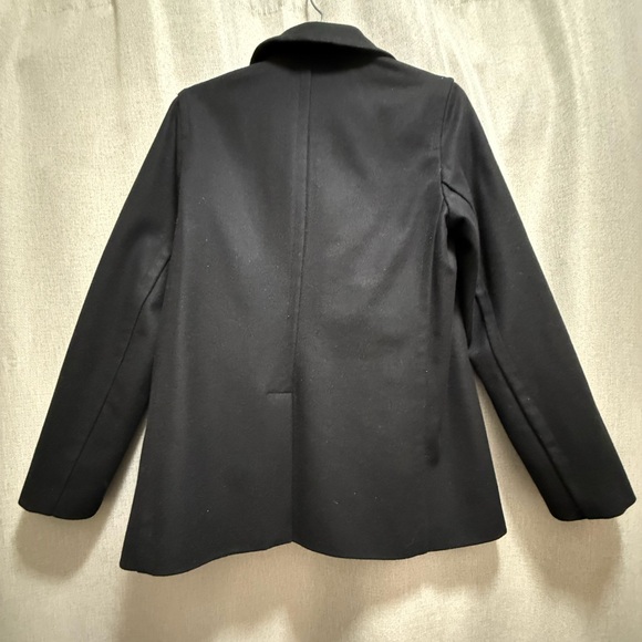 Armani Exchange A/X Women’s Black Wool Blend Pea Coat Jacket Lined - Size Medium - Picture 3 of 12